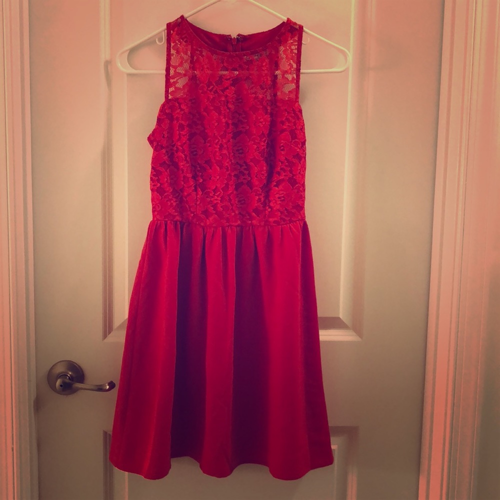 Red cocktail dress